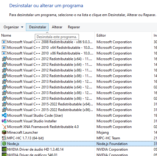 Como Desinstalar um Programa